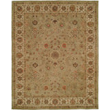 Hand Tufted Wool Oriental Area Rug in Green