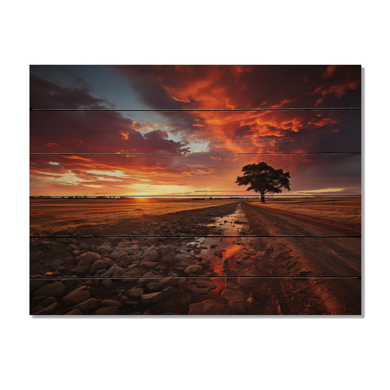 Couchers de soleil de Catham Canada - impression sur bois sans cadre, H 10 po x l 20 po x P 0,78 po