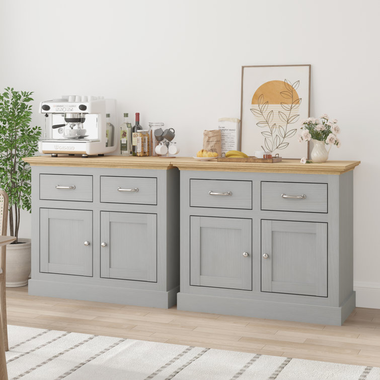 Ivison 33.3'' Buffet Cabinet, Sideboard Buffet With 2 Drawers and Adjustable Shelves