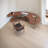 Solid wood curved irregular-shaped desk