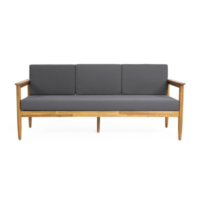 Weatogue Teak Patio Sofa with Cushions