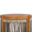 Table d'appoint d'extérieur en bois d'acacia 16,9 po - Corde d'appoint Boho