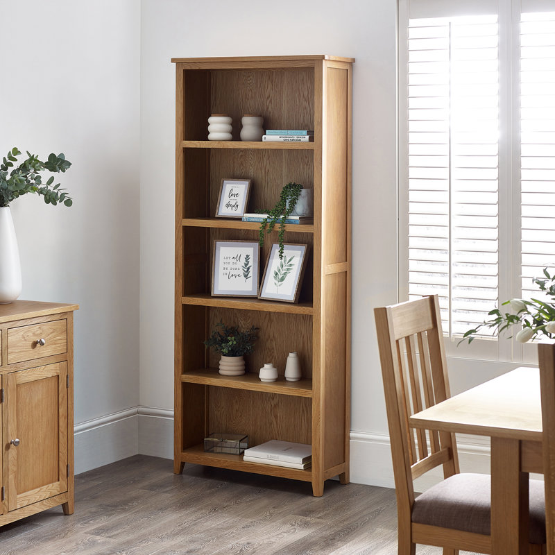 Henryson 190cm H x 80cm W Wood Standard Bookcase