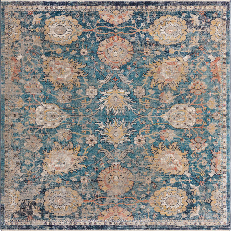 Akira Floral Indoor Rug, Square 7'10"