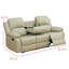 Canapé inclinable Beige Intelligent Power, canapé inclinable 3 places en similicuir respirant avec table basse réversible