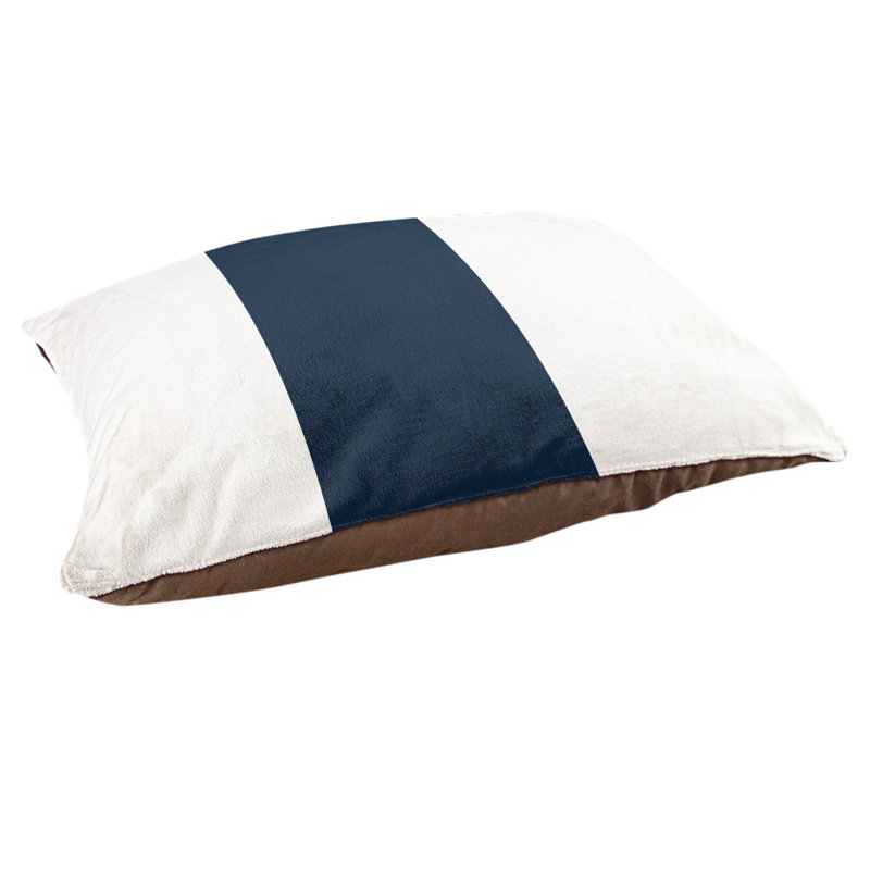 Coussin Golden State, Très grand (l 50 po x P 40 po x H 7 po), Blanc / bleu