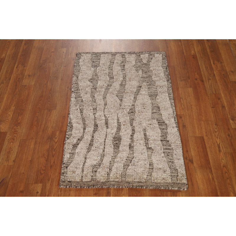Tapis décoratif oriental fait à la main en laine marocain 2 x 3