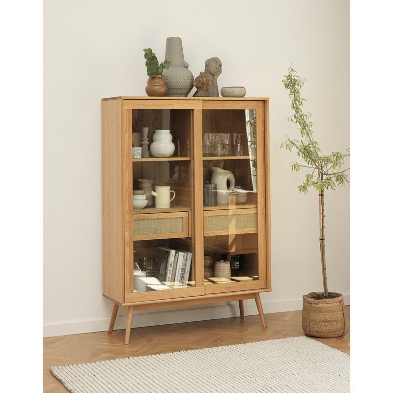 Plessis Display Cabinet, Light Brown