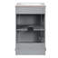 Ensemble de meuble-lavabo sur pied 20 po avec lavabo en céramique, meuble-lavabo simple autoportant avec porte à fermeture douce, tablette réglable, style moderne, gris.