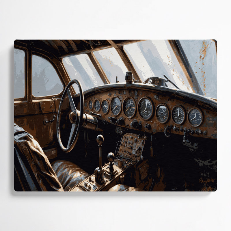 Art de transport en métal brun, H 12 po x l 18 po x P 0,05 po