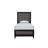 SOLUTO GREY AND BLACK TWIN BED