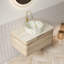 Meuble-lavabo 24 po avec lavabo, armoire de rangement flottante en contreplaqué avec tiroir Xai Xai 
