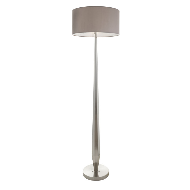 Babineaux 154cm Brushed Nickel Traditional Floor Lamp