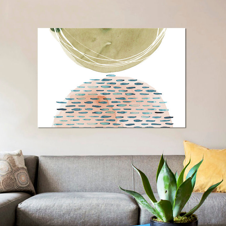 «Up and Over I», reproduction sur toile, H 26 po x l 40 po x P 1,5 po, Toile tendue, Pas de tapis