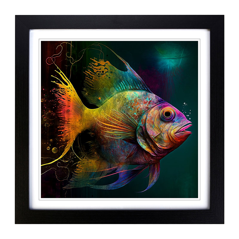 Single Picture Frame Print on Wood, Black