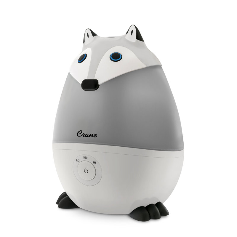 Gray and White Fox Ultrasonic Cool Mist Humidifier, 0.5 Gallon