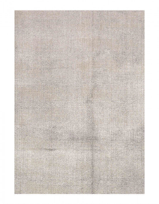 Tapis unique en soie 6 pi 1 po x 4 pi gris Hidderich