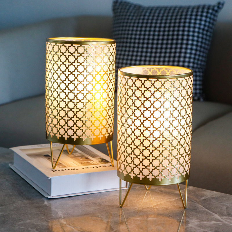 JHY DESIGN Set of 2 Battery Operated Lamp 9'' High Cordless Table Lamp