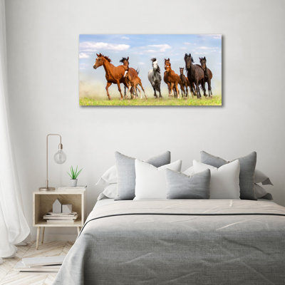 Horses In A Gallop - No Frame Print on Canvas