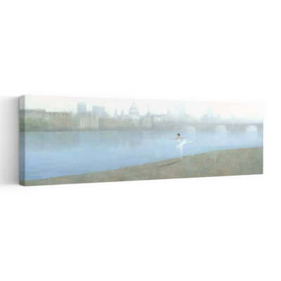 «London Ballerina Dream Dreamy Elegant Ethereal City Landscape», art mural