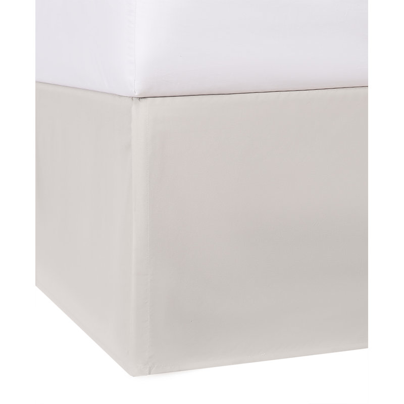 1 Pc. Microfiber Tailored With Split Open Corners On Bottom & One Pleat On Each Side Bedskirt, Queen, Taupe 