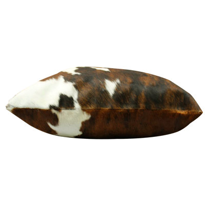 Housse de coussin en cuir de vache authentique