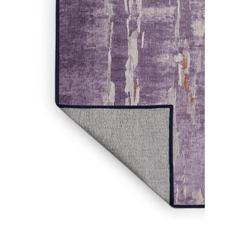 Tapis mauve lavable à la machine, Tapis de couloir 2 pi x 4 pi