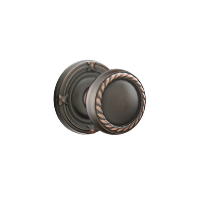 Privacy Rope Knob with Ribbon & Reed Rose