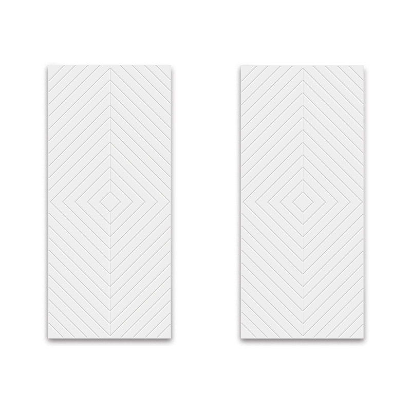 Portes de placard coulissantes à panneaux en bois manufacturé, Crème clair, 84 po x 84 po