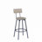 Long Bar Table Set With 3 PU Upholstered Bar Stools