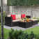 Huang 5 Piece Rattan Sectional Seating Group with Cushions