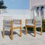 Ensemble de 2 chaises d'extérieur en bois d'acacia avec poignées en corde, coussins lavables et imperméables, capacité de 400 lb-889663153