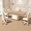 Table de salle à manger extensible en chêne blanc pour 6 à 10 personnes | 160 à 200 cm charme rustique-1615751306