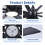 Très grand ventilateur de plafond noir 84 pouces avec télécommande 8 pales 84 po