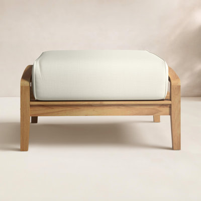 Summerton Upholstered Outdoor Ottoman with Cushion