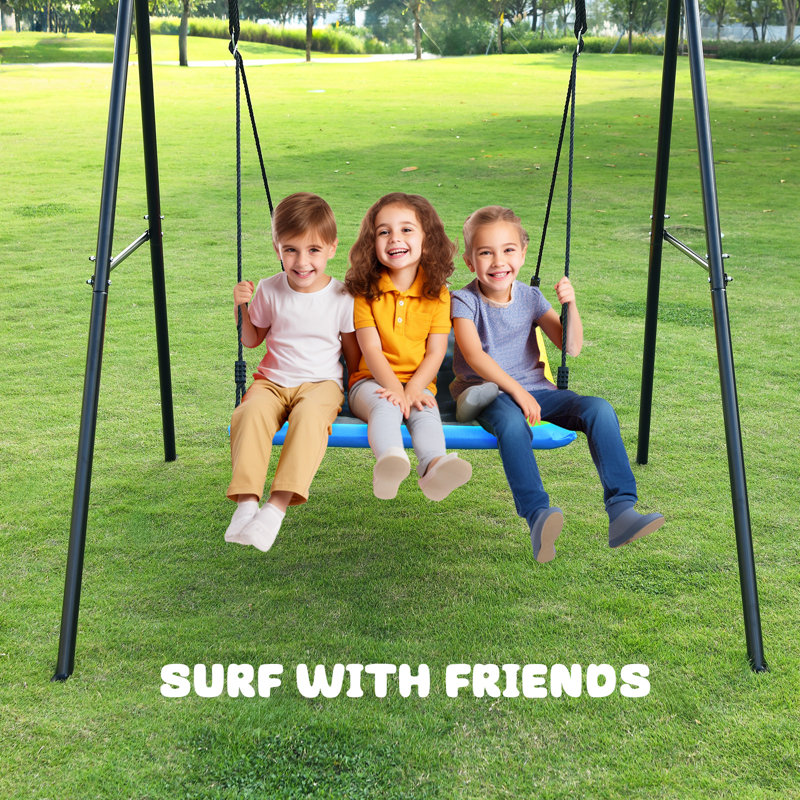 Klo Kick Metal Swing Set with 1 Swing(s), Rainbow