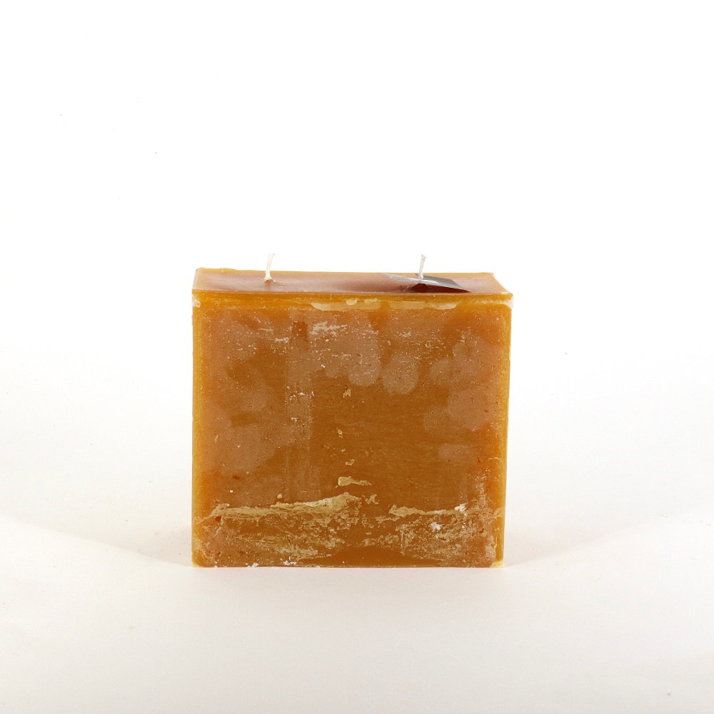 Unscented Candle, Cognac, 5.12" H x 6.3" W x 3.15" D