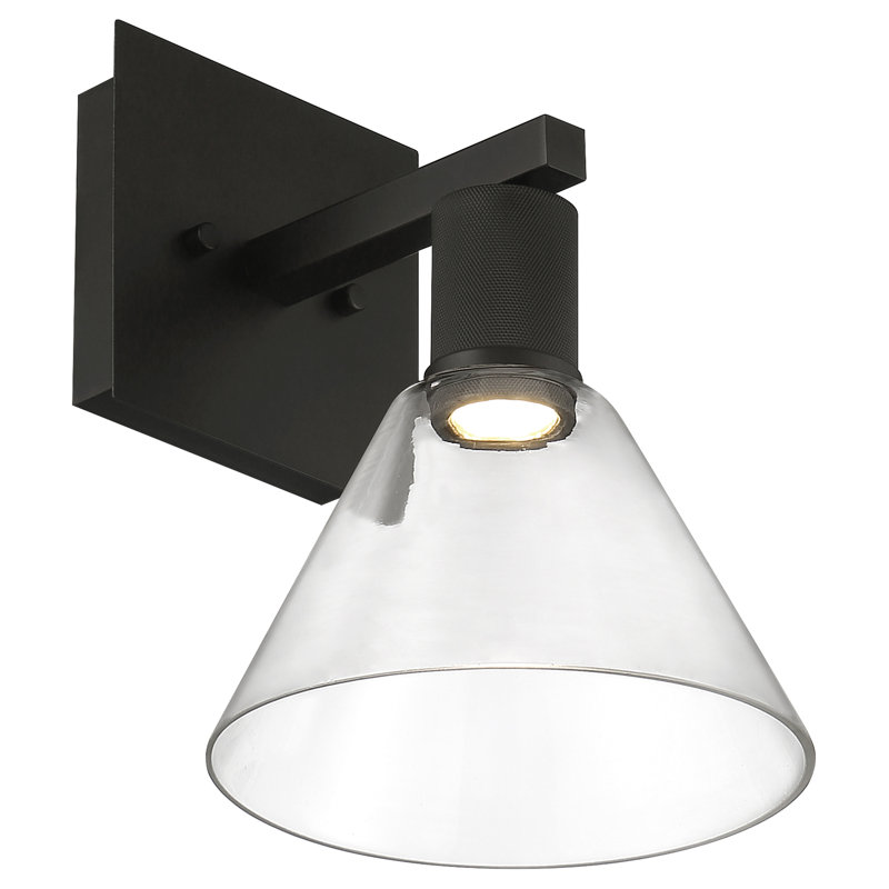 Southglenn Steel Armed Sconce, Matte Black
