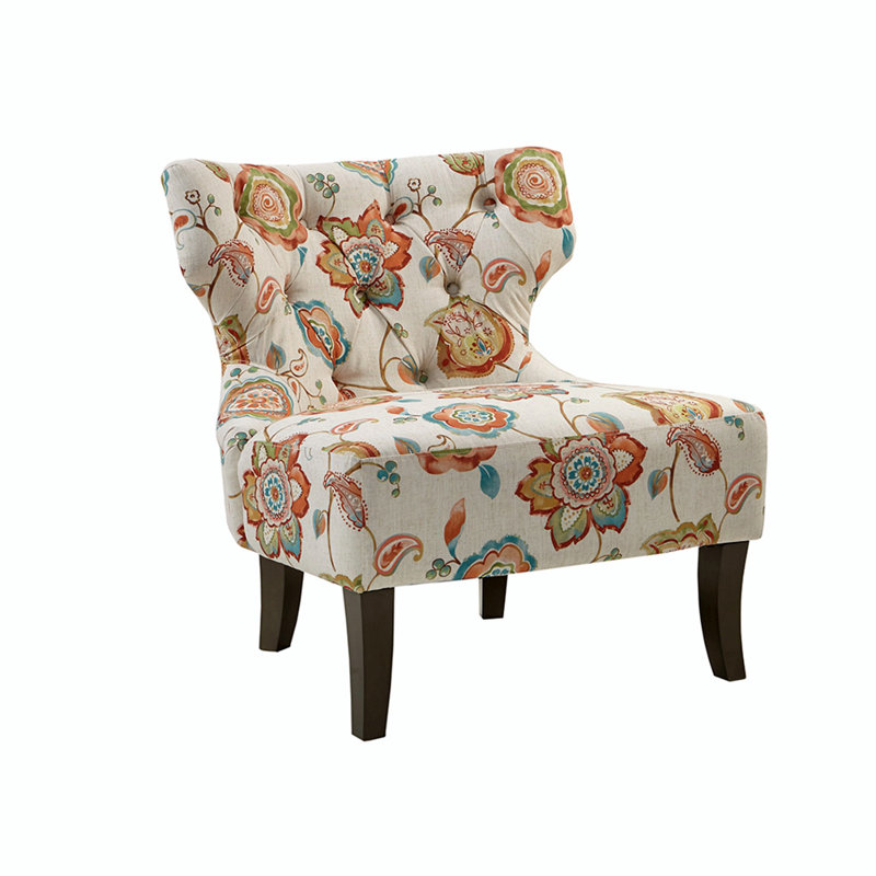 Fauteuil de chambre rembourré Tansley, fauteuil de lecture, fauteuil d'appoint avec pieds en bois de bouleau