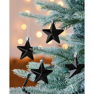 Sleetly Black Christmas Ball Ornaments Set for Tree Decorations