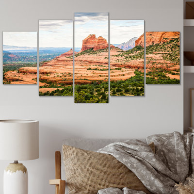 «Beautiful Shot Sedona Arizona», impression sur toile de paysages - 5 panneaux