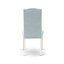 L'ensemble de table de salle à manger 5 pièces comprend une table de cuisine rectangulaire avec Dropleaf et 4 chaises rembourrées en tissu bleu lin, blanc lin-106903113-109973253-122934320