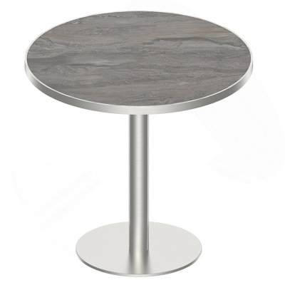 Round Modern Dinning Table 31.5 inches Bistro Table Tulip Table with Faux Marble top,Easy Assemble,Sturdy Metal Frame Diameter