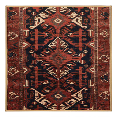 Machine Washable Persian Brown Area Rug