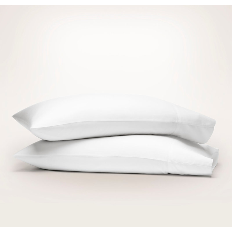 Signature Washed Pillowcase Set, White, King Pillowcase
