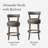 Maven Lane Alexander Stool with Faux Leather Upholstery-92565393-92565396