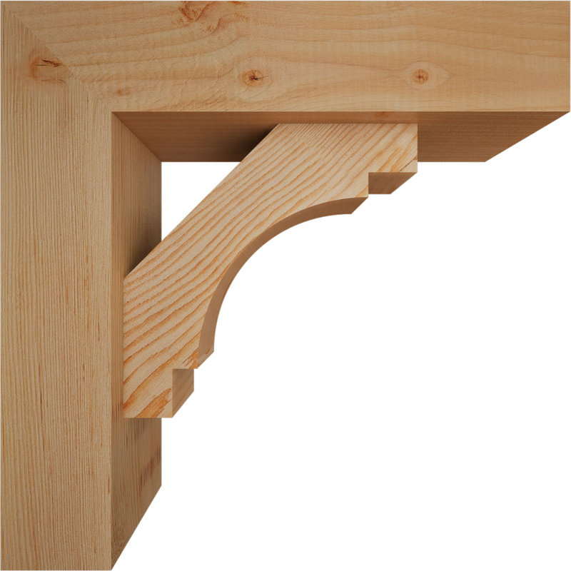 Support Merced Block avec support décalé, 18 po x 18 po, Sapin Douglas de l 5 1/2 po (lisse)