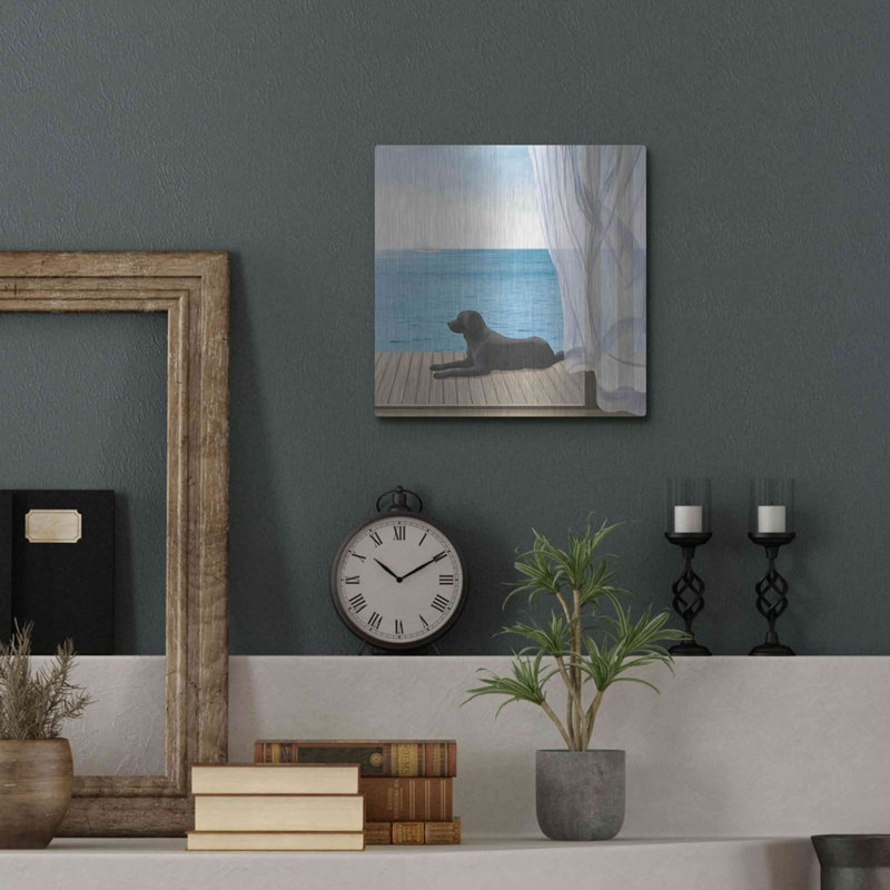 Lark Manor ™ «Blue Breeze III» par James Wiens, art mural en métal, H 12 po x l 12 po