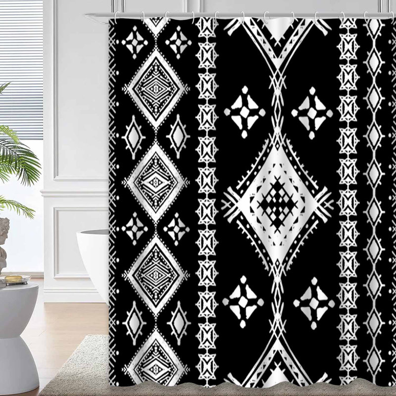 Rideau de douche Ethnique Boho, 72" L x 72" W