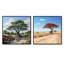 African Safari Tree Bliss I - Ensemble de 2 impressions sur toile-666699824-666699825
